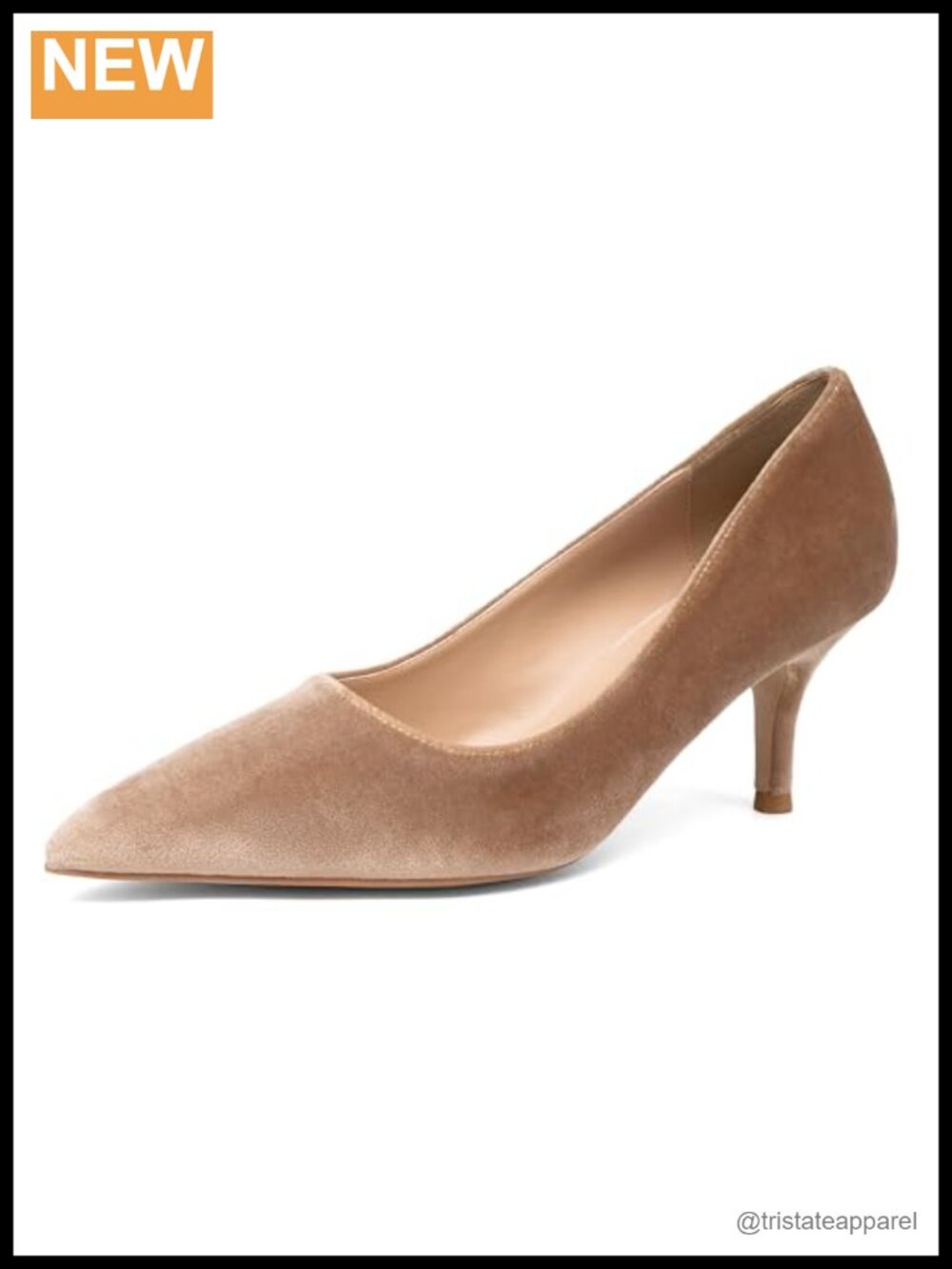 Velvet Pointed Toe Kitten Heel Pumps Low Heel Comfort Work Business Formal